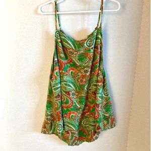Natural life paisley high neck flowy tank top women’s XS
